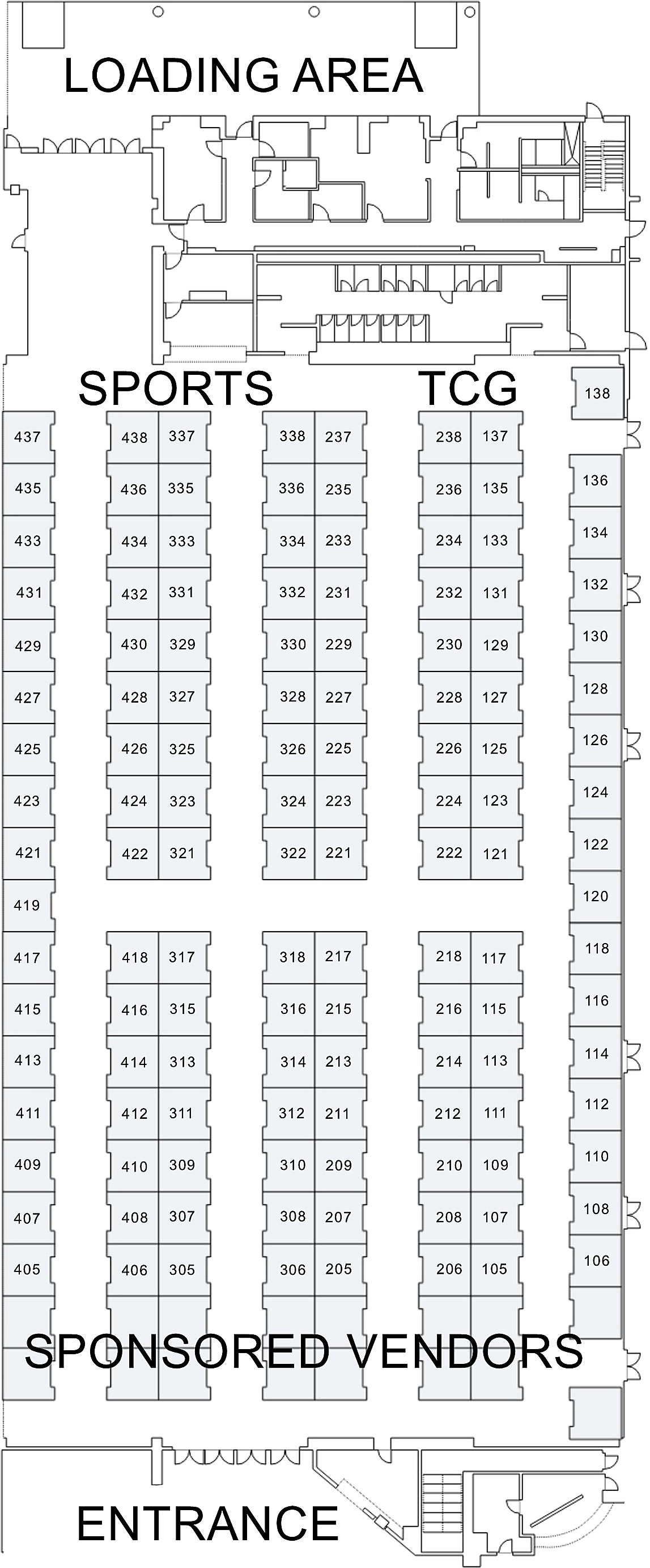 Capital City Card Show floor plan — Alliant Energy Center, Exhibition Hall A